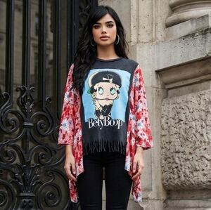 OOAK Betty Boop Graphic Top Sz Sm-3x